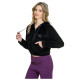 Target Γυναικεία ζακέτα Hooded Velour Crop Jacket